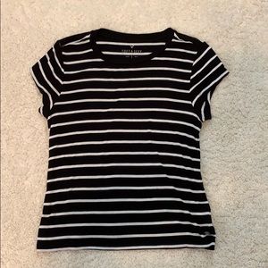 AE soft and sexy black and white striped tshirt